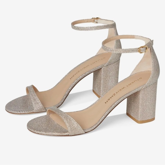 Stuart Weitzman Nudist Block 75 in Poudre - size 7, and 8.5 - NIB- MSRP $525 - Picture 1 of 3